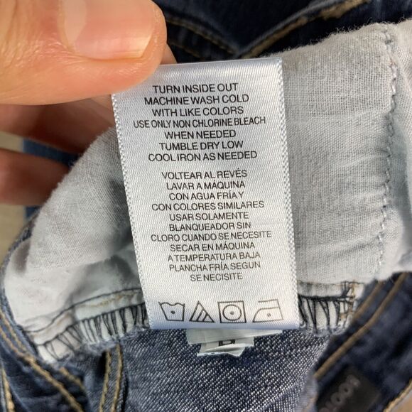 Jordache Womens Jeans Bootcut Size 16 Stretch Waist Dark Wash Flap Pockets - Picture 9 of 9